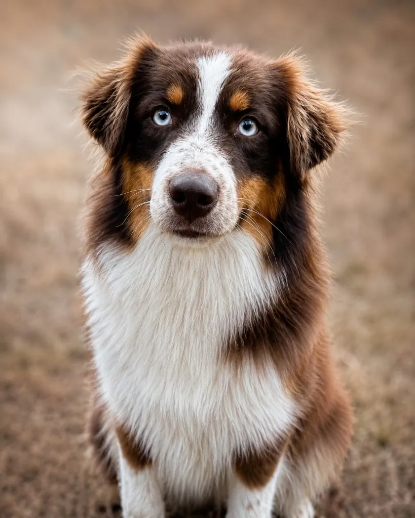 Annika, red tri Australian Shepherd mom at BFF Aussies
